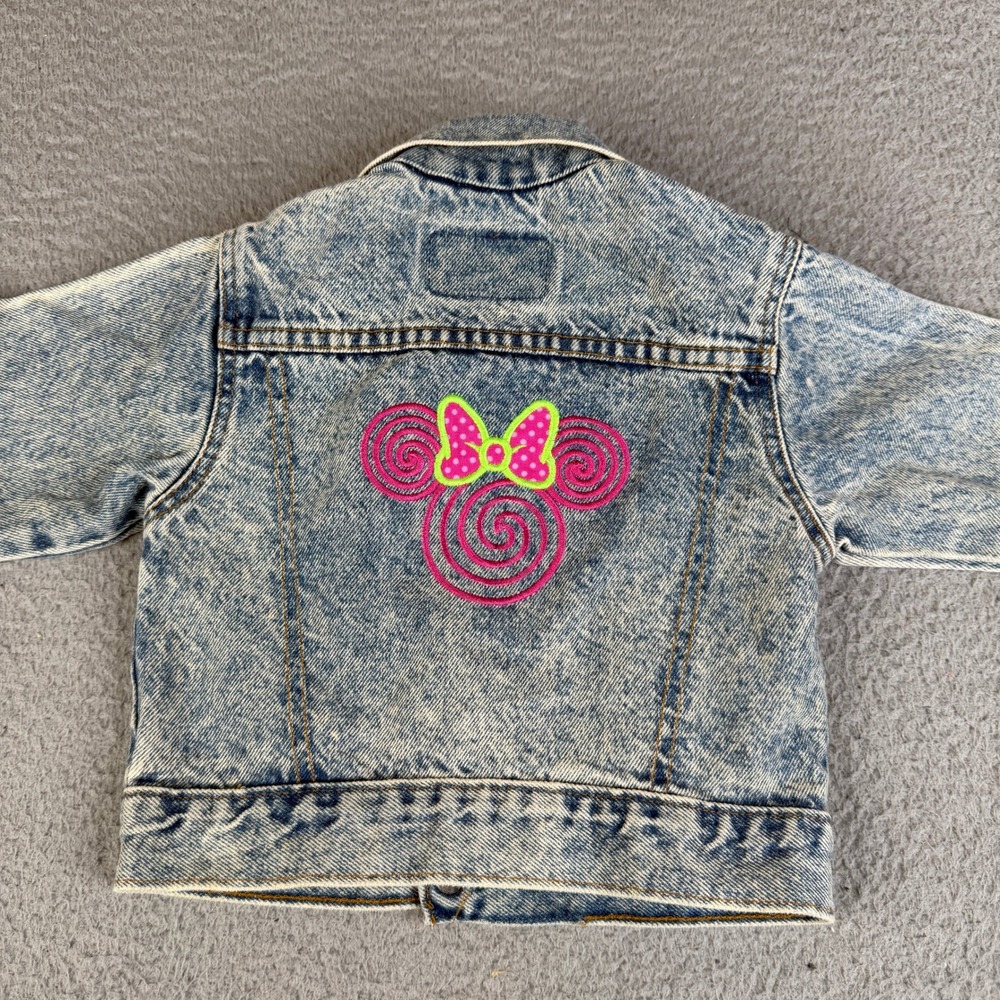 Levi's Minnie Mouse Jacket Kids 3T Blue Acid Wash Denim Trucker Orange Tab USA